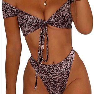 Two Piece Leopard Print Bikini